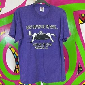 Fruit of the Loom, Bozeman Montana River Floating T-Shirt. Size Medium.